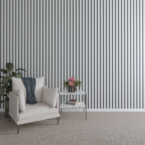 Ekena Millwork 48H x 3/8T Adjustable PVC Slat Wall Panel Kit w/ 2W Slats, Unfinished contains 22 Slats SWP66X48X0375UN - main